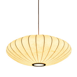 Lampa SILK FLAT 60 cm – materiałowy klosz w stylu japandi Lampa SILK FLAT 60 cm – materiałowy klosz w stylu japandi