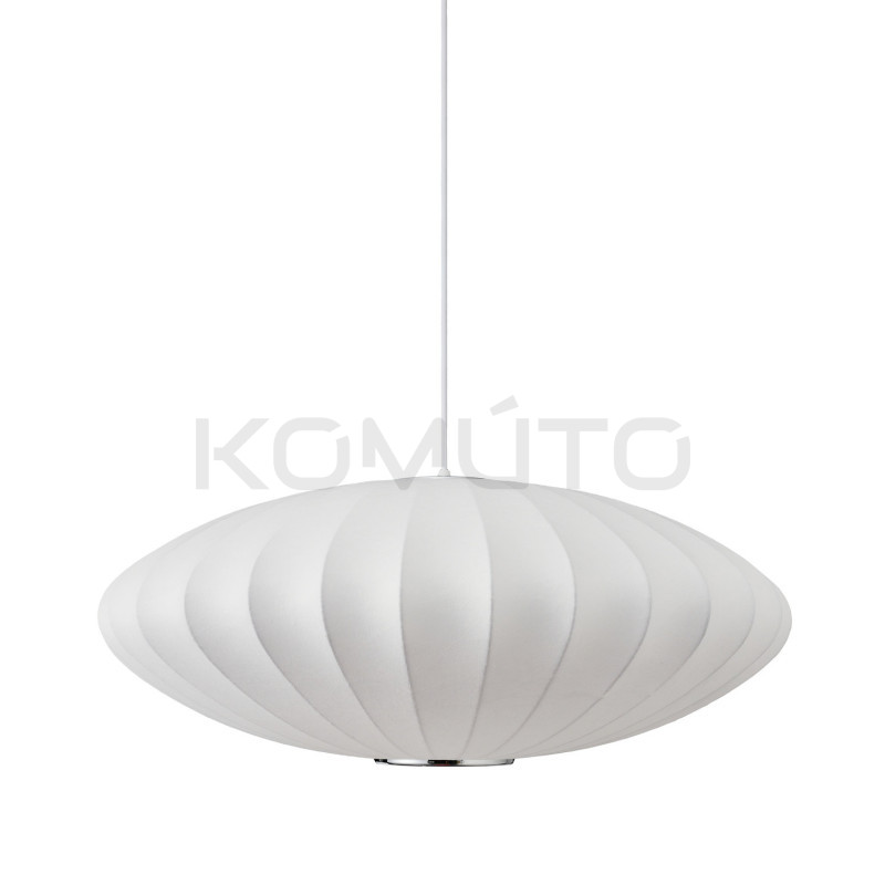 Lampa SILK FLAT 60 cm – materiałowy klosz w stylu japandi Lampa SILK FLAT 60 cm – materiałowy klosz w stylu japandi