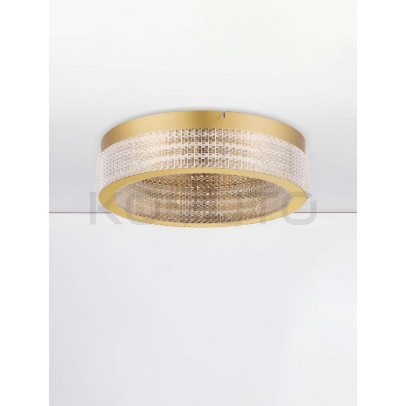 Złoty plafon Meryl LED – styl glamour do stylowych wnętrz Złoty plafon Meryl LED – styl glamour do stylowych wnętrz