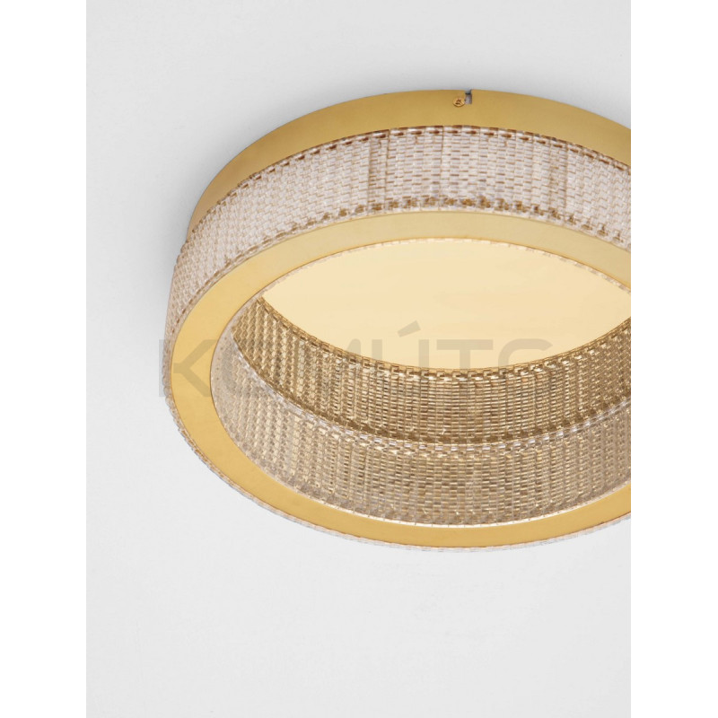 Złoty plafon Meryl LED – styl glamour do stylowych wnętrz Złoty plafon Meryl LED – styl glamour do stylowych wnętrz