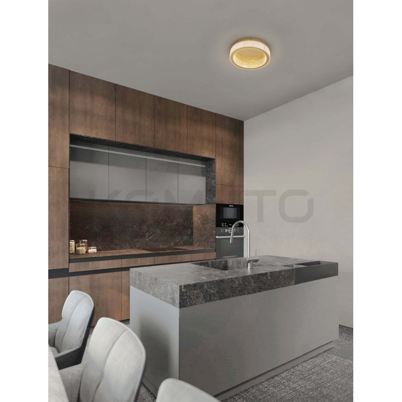 Złoty plafon Meryl LED – styl glamour do stylowych wnętrz Złoty plafon Meryl LED – styl glamour do stylowych wnętrz