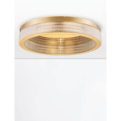 Plafon Meryl 60 – artystyczny plafon LED w złotym wykończeniu