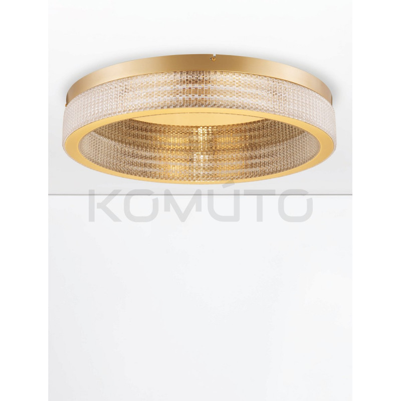 Plafon Meryl 60 – artystyczny plafon LED w złotym wykończeniu