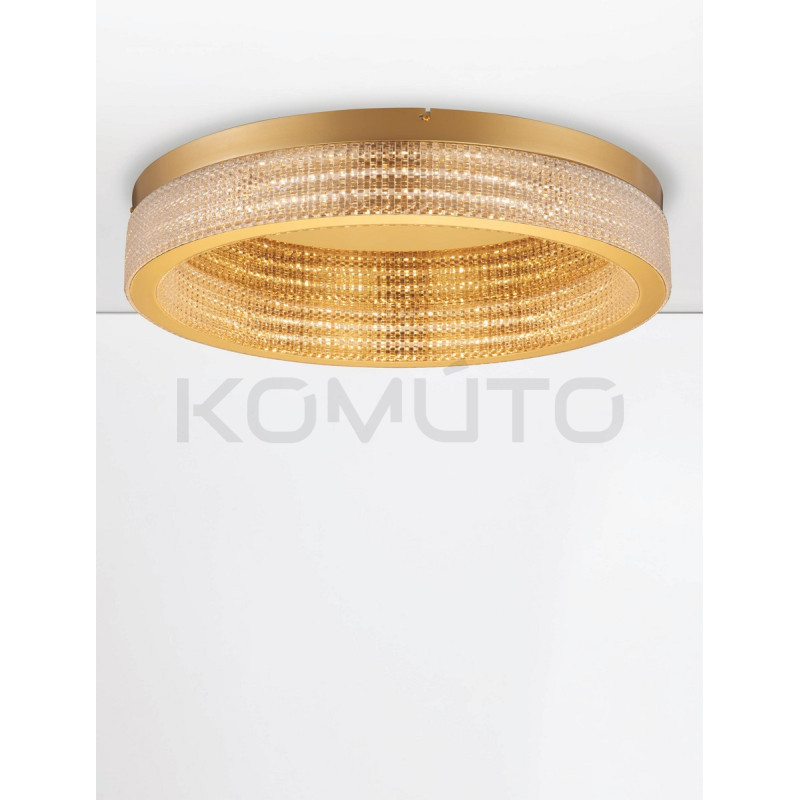 Plafon Meryl 60 – artystyczny plafon LED w złotym wykończeniu