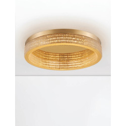 Plafon Meryl 60 – artystyczny plafon LED w złotym wykończeniu