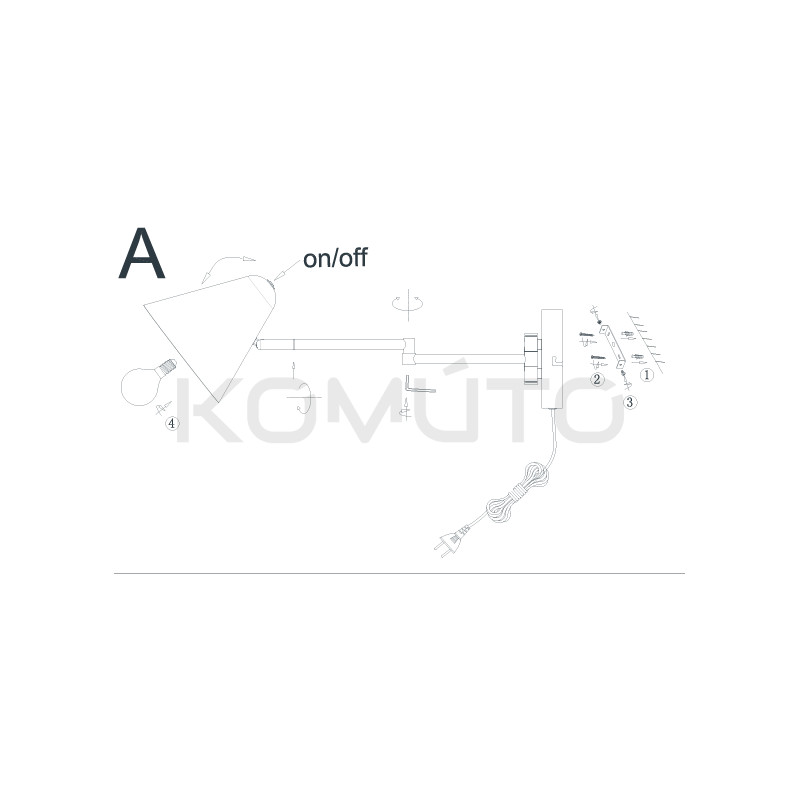 Kinkiet Tytus z włącznikiem – światło z charakterem i stylem