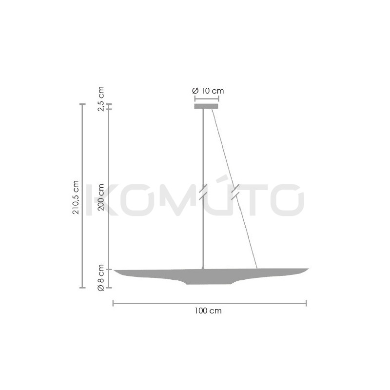 Nowoczesna Lampa wisząca glamour APOLLO 1 czarno złota