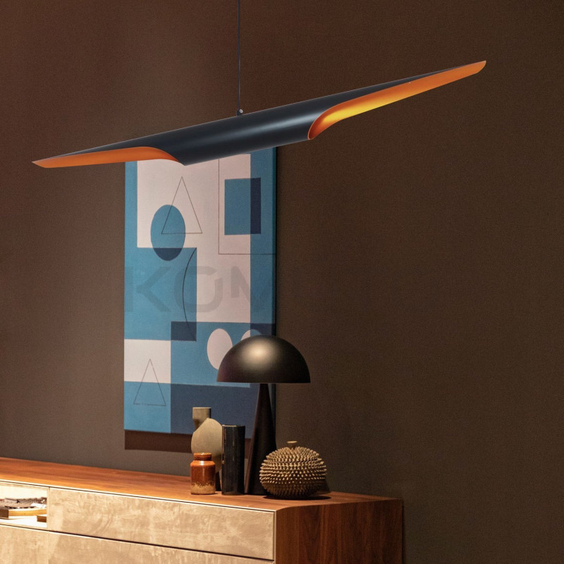 Nowoczesna Lampa wisząca glamour APOLLO 1 czarno złota