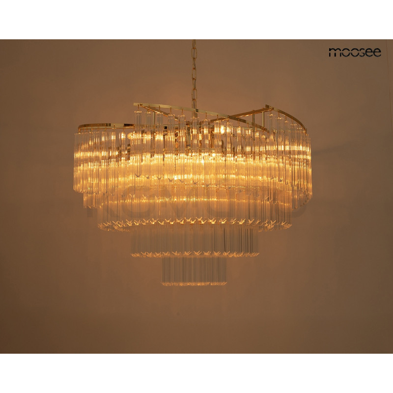 Żyrandol LUMA 80 złoty – luksusowy blask w Twoim wnętrzu