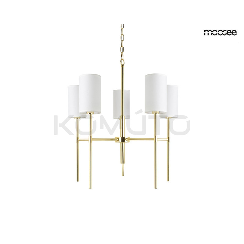 Lampa wisząca IMPERIO 5 złota – elegancja i wyjątkowy nastrój