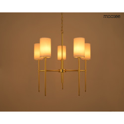 Lampa wisząca IMPERIO 5 złota – elegancja i wyjątkowy nastrój