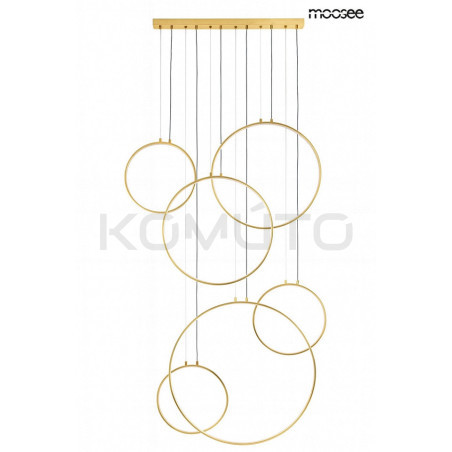 Lampa wisząca CIRCULO SIX złota Moosee – kaskada światła