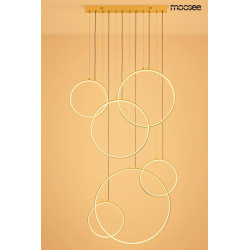 Lampa wisząca CIRCULO SIX złota Moosee – kaskada światła