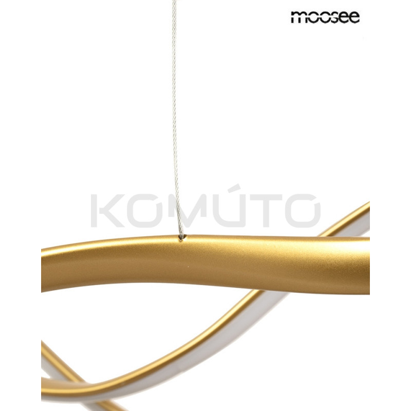 MOOSEE WAVES 2 złota – lampa wisząca jak złote fale światła
