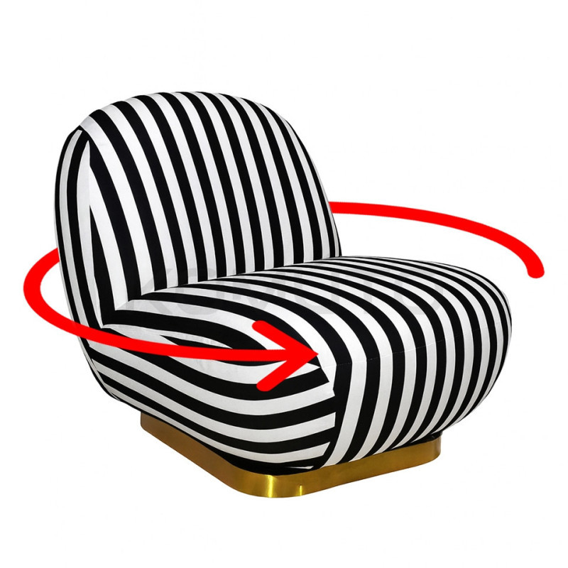 Fotel AZURE biało-czarny – artystyczny design i komfort