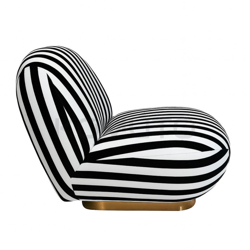 Fotel AZURE biało-czarny – artystyczny design i komfort