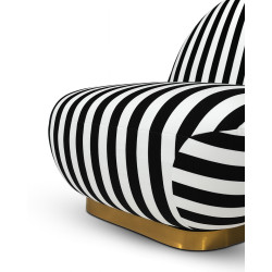 Fotel AZURE biało-czarny – artystyczny design i komfort