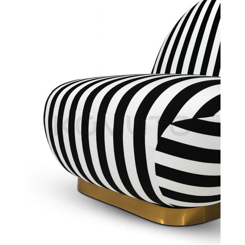 Fotel AZURE biało-czarny – artystyczny design i komfort