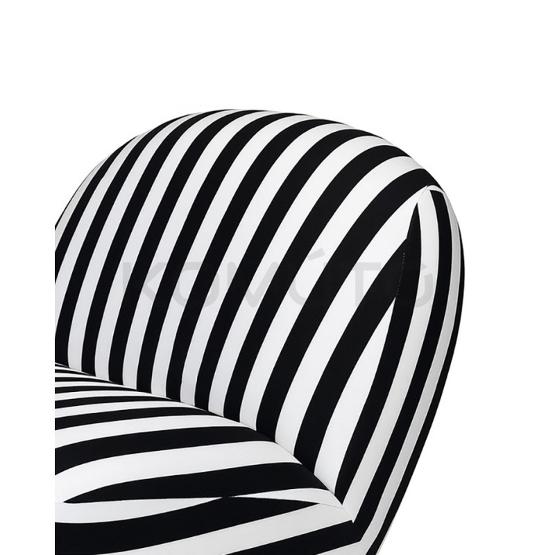 Fotel AZURE biało-czarny – artystyczny design i komfort