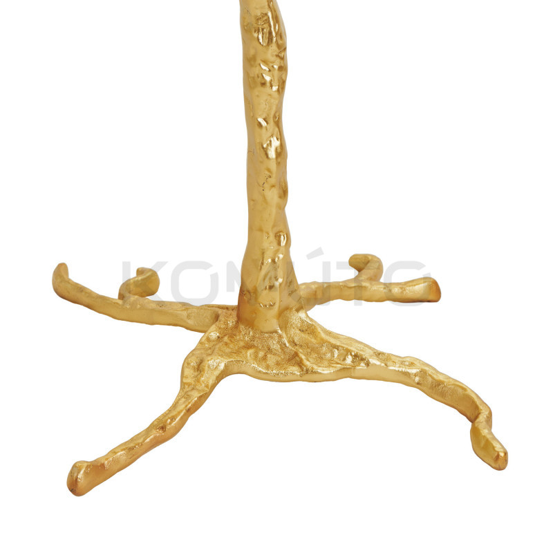 Lampa z piór EMU – złota podłogowa rzeźba światła i elegancji