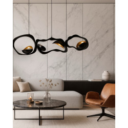 Lampa wisząca TORRE czarna – artystyczny design i  światło