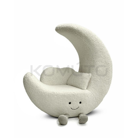 Fotel dziecięcy MOON biały – piękno i wyobraźnia w pokoju dziecka