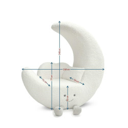 Fotel dziecięcy MOON biały – piękno i wyobraźnia w pokoju dziecka 