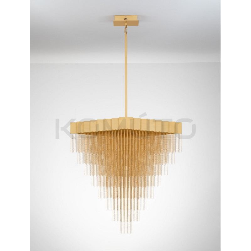 Złota lampa Pixel – światło, które maluje wnętrze