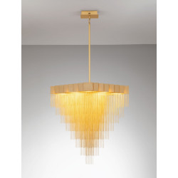 Złota lampa Pixel – światło, które maluje wnętrze