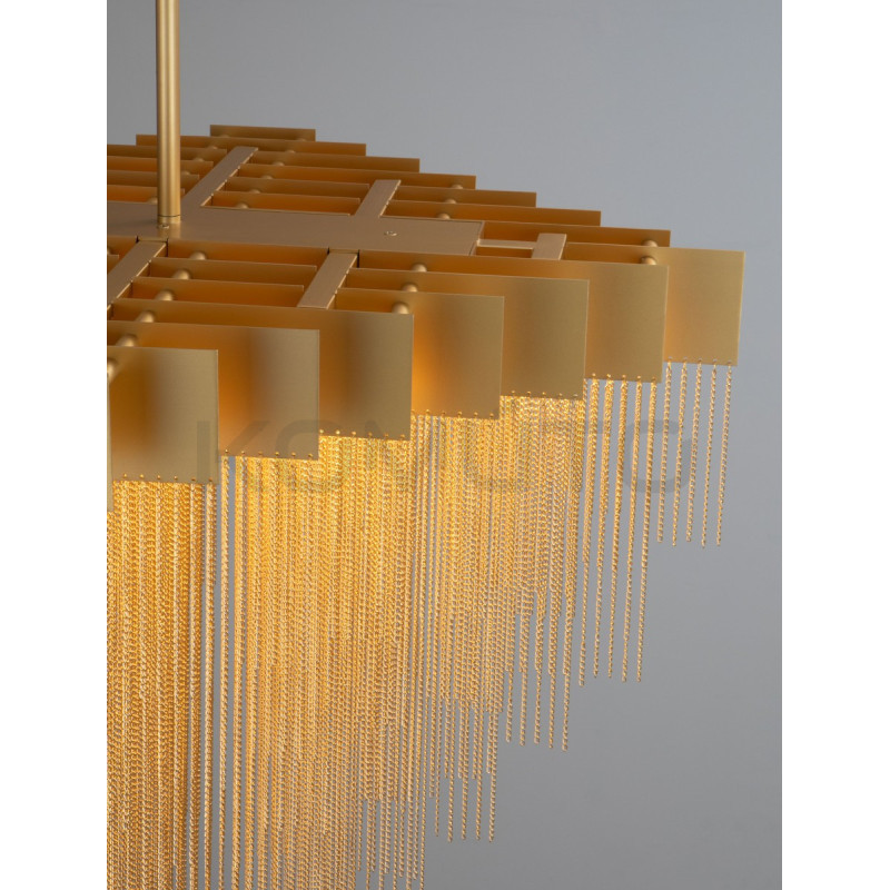 Złota lampa Pixel – światło, które maluje wnętrze