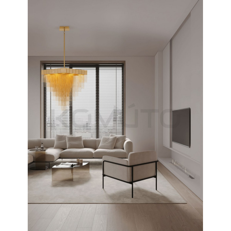 Złota lampa Pixel – światło, które maluje wnętrze