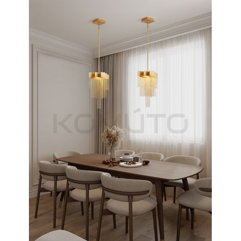 Pixel 31 – złota lampa wisząca, która tworzy magiczne światło