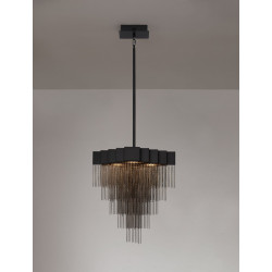 Pixel 49 – czarna lampa wisząca tworząca magię światła