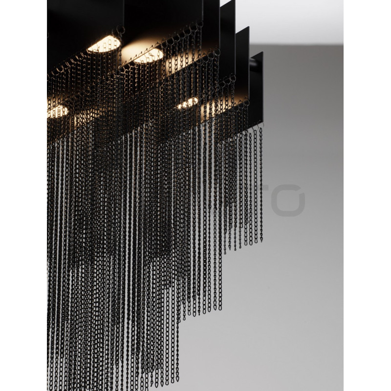 Pixel 49 – czarna lampa wisząca tworząca magię światła