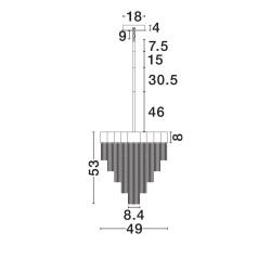 Pixel 49 – czarna lampa wisząca tworząca magię światła