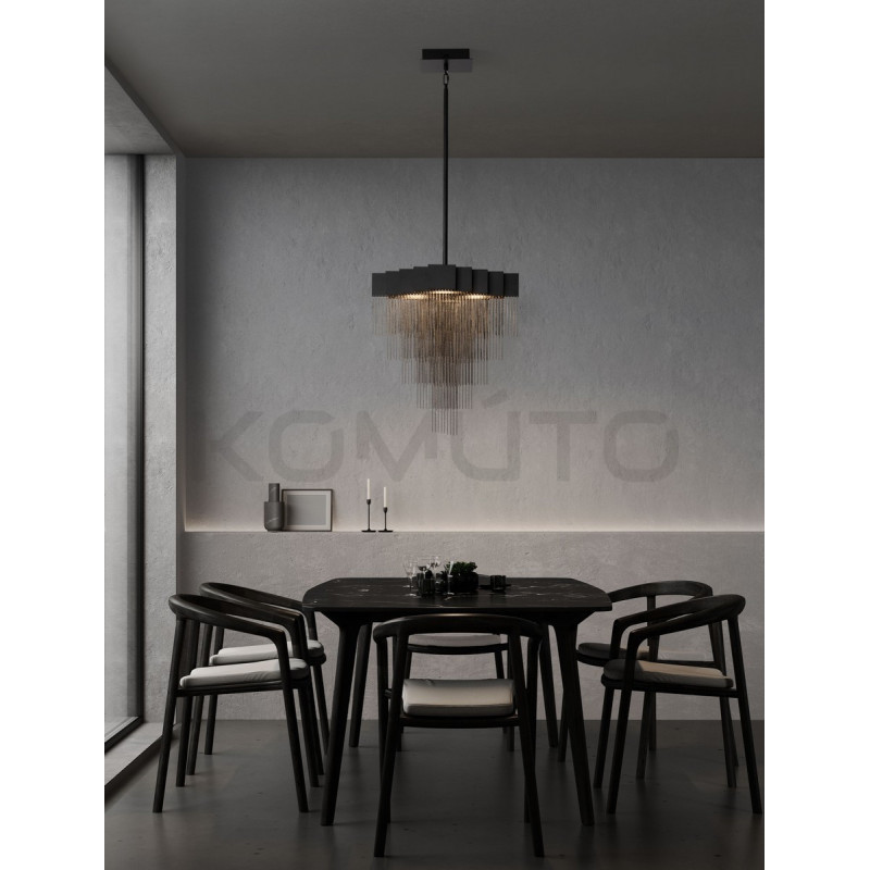 Pixel 49 – czarna lampa wisząca tworząca magię światła