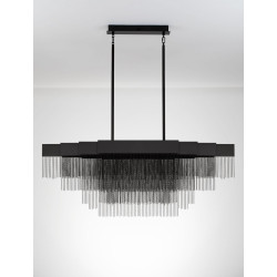 Pixel 120 × 31 – czarna lampa wisząca, która maluje światłem