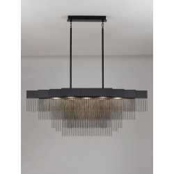 Pixel 120 × 31 – czarna lampa wisząca, która maluje światłem