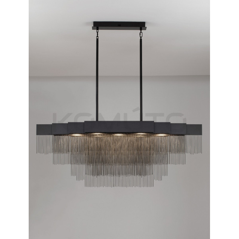 Pixel 120 × 31 – czarna lampa wisząca, która maluje światłem