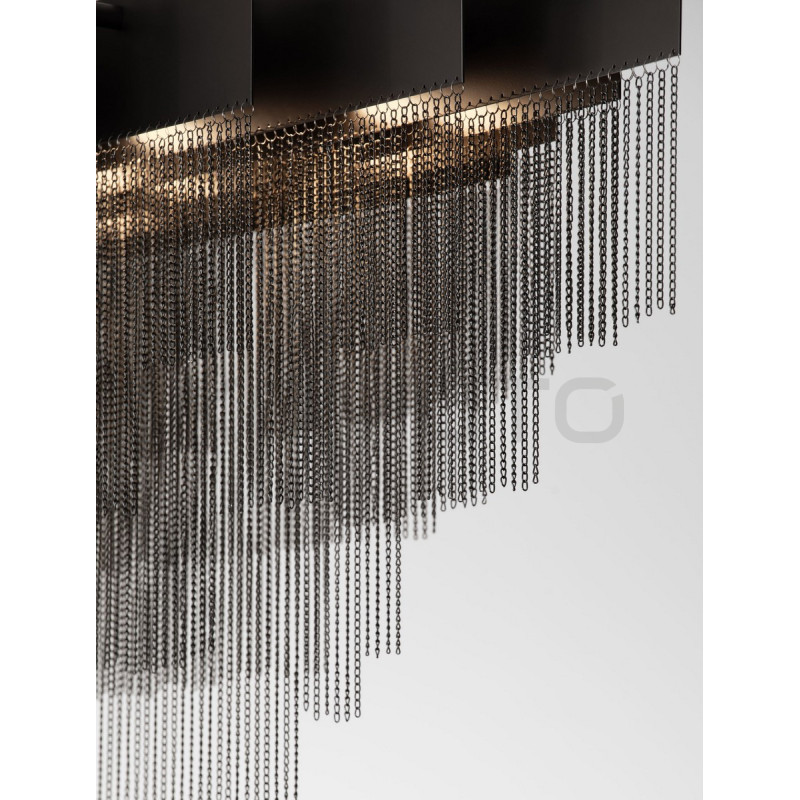 Pixel 120 × 31 – czarna lampa wisząca, która maluje światłem