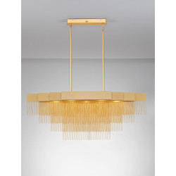 Pixel 120 – złota lampa wisząca, doskonała nad stół