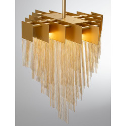 Pixel 120 – złota lampa wisząca, doskonała nad stół