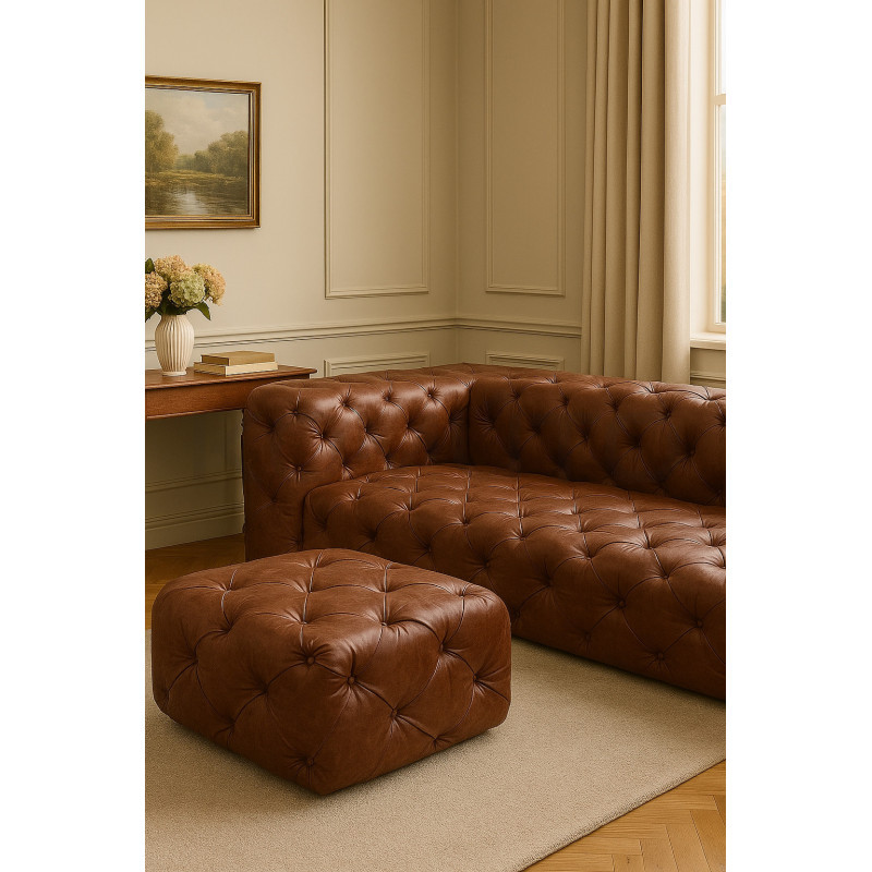 Sofa Chesterfield Moon skóra 4 osobowa | Komuto.pl