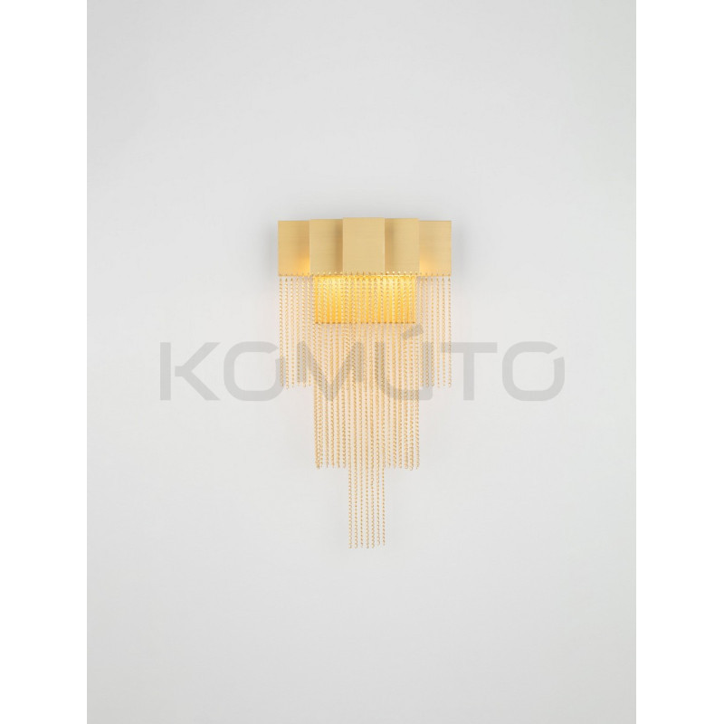  Złoty kinkiet Pixel – światło, które maluje wnętrze