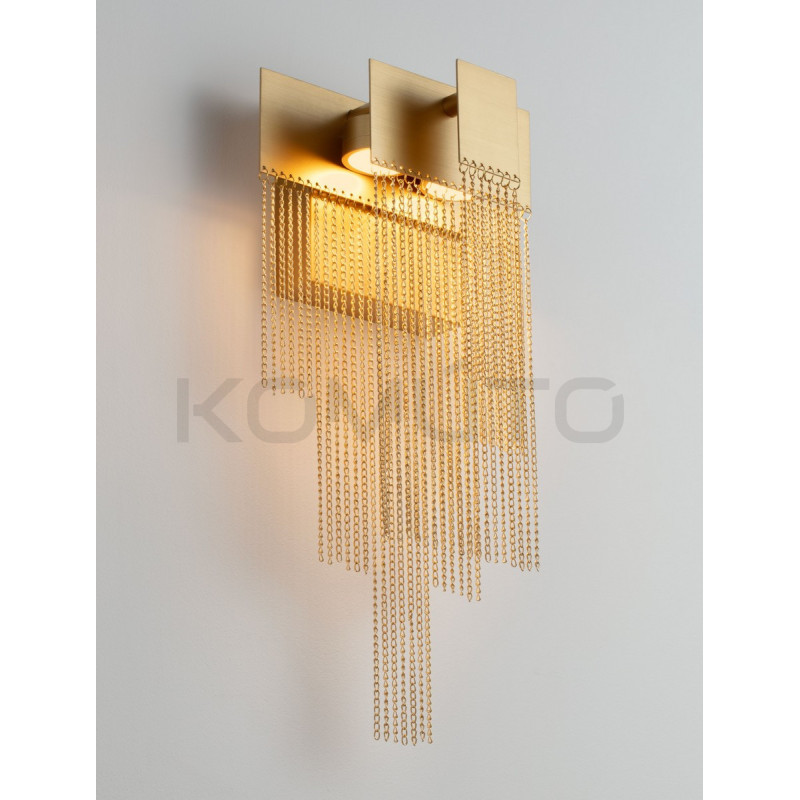  Złoty kinkiet Pixel – światło, które maluje wnętrze