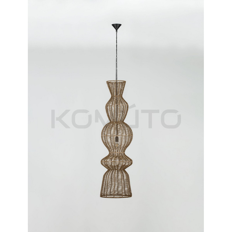 Baloo – pionowa lampa wisząca boho ze sznurka | oświetlenie