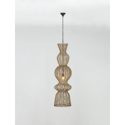 Baloo – pionowa lampa wisząca boho ze sznurka | oświetlenie