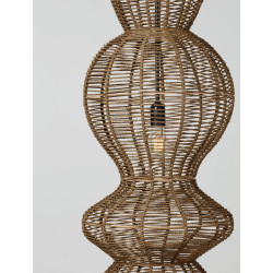 Baloo – pionowa lampa wisząca boho ze sznurka | oświetlenie