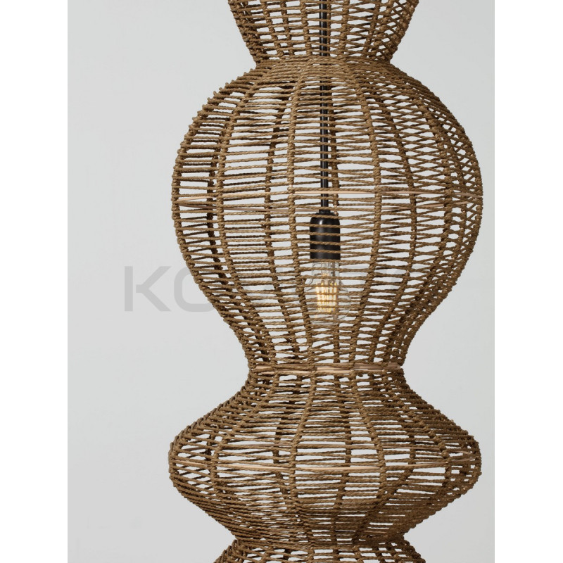 Baloo – pionowa lampa wisząca boho ze sznurka | oświetlenie