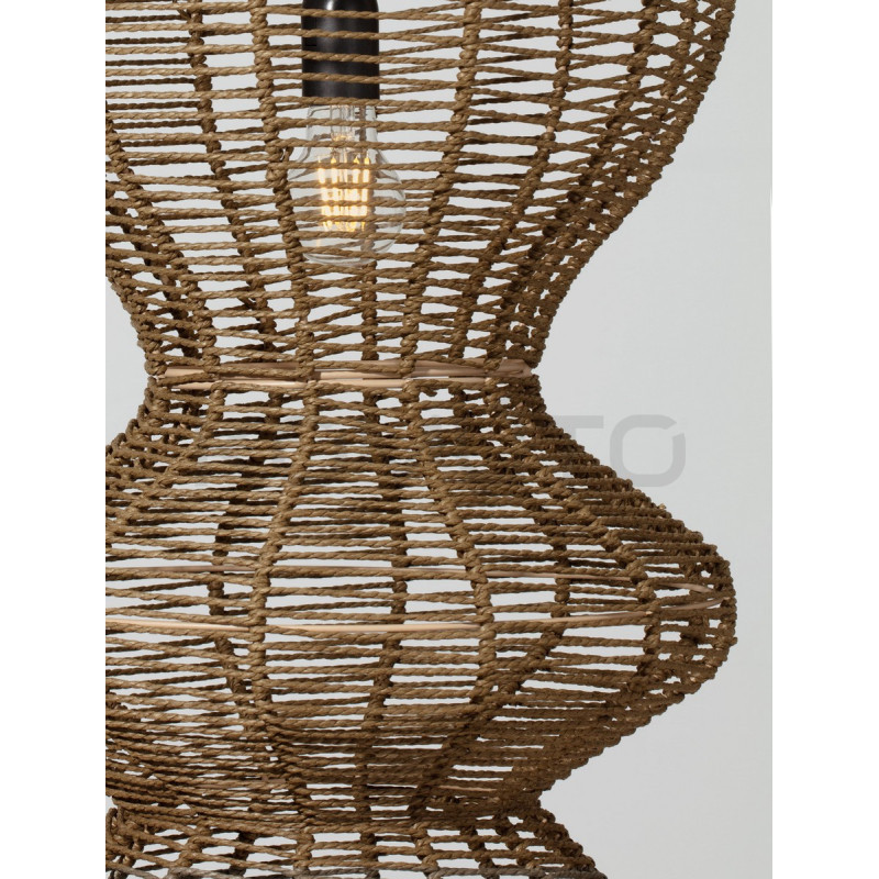 Baloo – pionowa lampa wisząca boho ze sznurka | oświetlenie